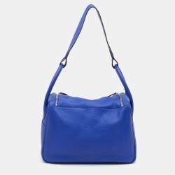 Pre Owned Hermes Electric Bleu Togo Leather Lindy 34 Bag