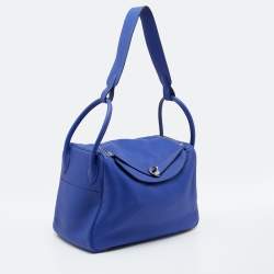 Pre Owned Hermes Electric Bleu Togo Leather Lindy 34 Bag