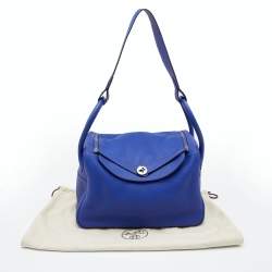 Pre Owned Hermes Electric Bleu Togo Leather Lindy 34 Bag