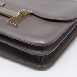 Pre Owned Hermes Etain Evercolor Palladium Plated Constance 24 Bag