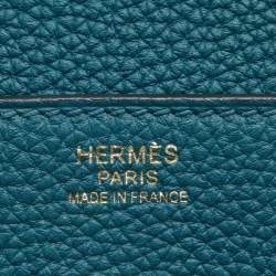 Pre Owned Hermes Bleu de Galice Togo Leather Gold Finish Birkin 30 Bag