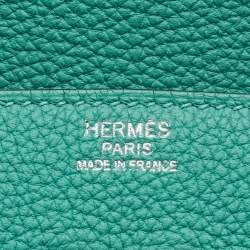 Hermes Vert Vertigo Togo Leather Palladium Finish Birkin 30 Bag