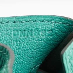Hermes Vert Vertigo Togo Leather Palladium Finish Birkin 30 Bag