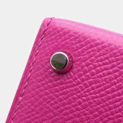 Pre Owned Hermes Purple Epsom Leather Palladium Hardware Mini Kelly Sellier 20 Bag 