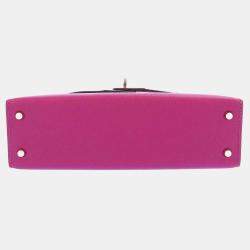 Pre Owned Hermes Purple Epsom Leather Palladium Hardware Mini Kelly Sellier 20 Bag 