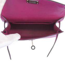 Pre Owned Hermes Purple Epsom Leather Palladium Hardware Mini Kelly Sellier 20 Bag 