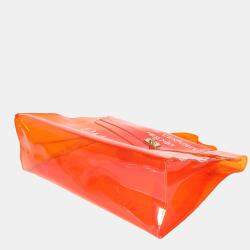 Hermes Orange Vinyl Souvenir De L'Exposition Kelly Bag
