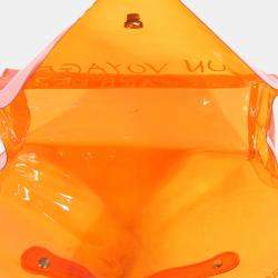 Hermes Orange Vinyl Souvenir De L'Exposition Kelly Bag