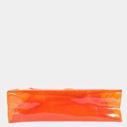 Hermes Orange Vinyl Souvenir De L'Exposition Kelly Bag