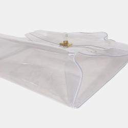 Hermes Clear Vinyl Souvenir De L'Exposition Kelly Bag