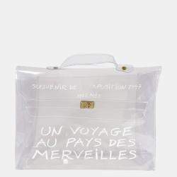 Hermes Clear Vinyl Souvenir De L'Exposition Kelly Bag