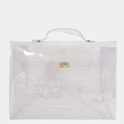 Hermes Clear Vinyl Souvenir De L'Exposition Kelly Bag