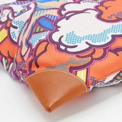 Pre Owned Hermes Multicolor Pégase Pop Silk and Leather Silky City 33 Bag