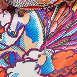 Pre Owned Hermes Multicolor Pégase Pop Silk and Leather Silky City 33 Bag