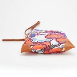 Pre Owned Hermes Multicolor Pégase Pop Silk and Leather Silky City 33 Bag