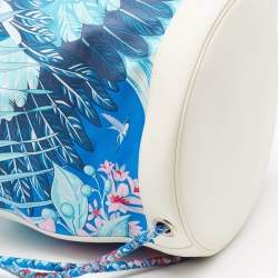 Hermes Multicolor Silk Blend and Leather Soie Cool Bag
