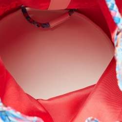 Hermes Multicolor Silk Blend and Leather Soie Cool Bag