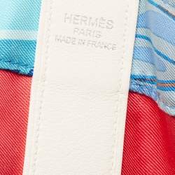 Hermes Multicolor Silk Blend and Leather Soie Cool Bag