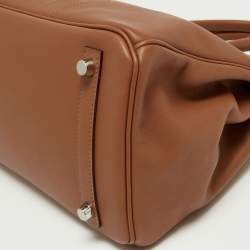 Hermes Gold/Bleu du Nord/ Bleu Indigo Epsom and Swift Leather Palladium Finish Birkin Tressage De Cuir 30 Bag