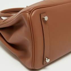 Hermes Gold/Bleu du Nord/ Bleu Indigo Epsom and Swift Leather Palladium Finish Birkin Tressage De Cuir 30 Bag