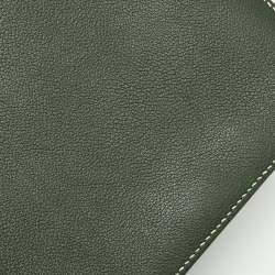 Pre Owned Hermes Vert Anglais Evercolor Leather Palladium Finish Roulis 24 Bag