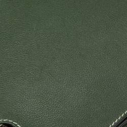 Pre Owned Hermes Vert Anglais Evercolor Leather Palladium Finish Roulis 24 Bag