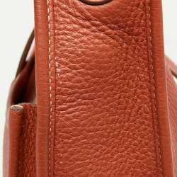 Pre Owned Hermes Sanguine Clemence Leather Evelyne III GM Bag