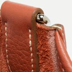 Pre Owned Hermes Sanguine Clemence Leather Evelyne III GM Bag