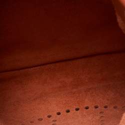 Pre Owned Hermes Sanguine Clemence Leather Evelyne III GM Bag