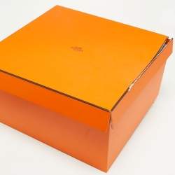 Pre Owned Hermes Orange Togo Leather Gold Finish Birkin 35 Bag