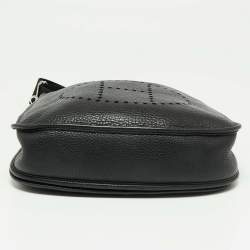 Pre Owned Hermes Black Clemence Leather Evelyne III PM Bag