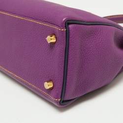 Pre Owned Hermes Anemone/Bleu Nuit Togo Leather Gold Finish Kelly Retourne 25 Bag