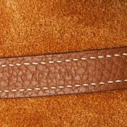 Pre Owned Hermès Gold Clemence Leather Picotin Lock 22 Bag