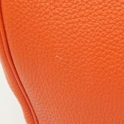 Hermès  Feu Togo Leather Palladium Finish Birkin 35 Bag