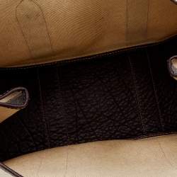 Pre Owned Hermes Beige/Brown Toile And Negonda Leather Garden Party 36 Bag