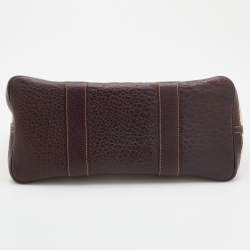 Pre Owned Hermes Beige/Brown Toile And Negonda Leather Garden Party 36 Bag