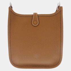 مملوكة مسبقًا Hermes Gold Taurillon Maurice Leather Evelyn TPM Bag