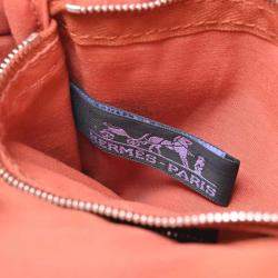 Pre Owned Hermes Acapulco Women's Canvas Shoulder Bag Orange