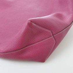 Pre Owned Hermes Taurillon Clemence Duble Sense 36 Reversible Tote Bag Purple / Brown