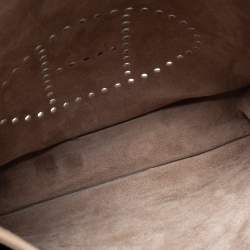 Pre Owned Hermes Gris Tourterelle Taurillon Clemence Leather Evelyne III PM Bag