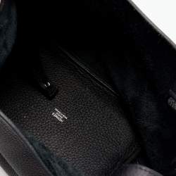 Pre Owned Hermes Black Clemence Leather Picotin Lock 18 Bag