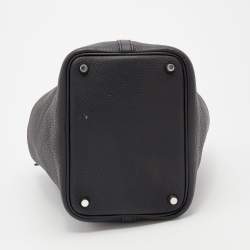 Pre Owned Hermes Black Clemence Leather Picotin Lock 18 Bag