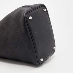 Pre Owned Hermes Black Clemence Leather Picotin Lock 18 Bag