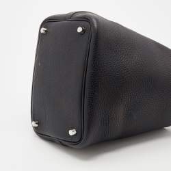 Pre Owned Hermes Black Clemence Leather Picotin Lock 18 Bag