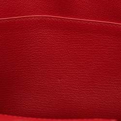 Pre Owned Hermès Geranium Epsom Leather Palladium Finish Birkin 30 Bag