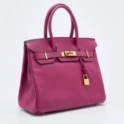 Hermes Tosca Togo Leather Gold Hardware Birkin 30 Bag
