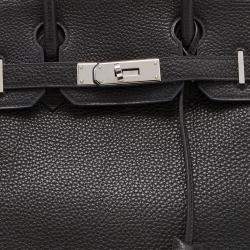 Hermes Black Togo Leather Palladium Finished Birkin 30 Bag