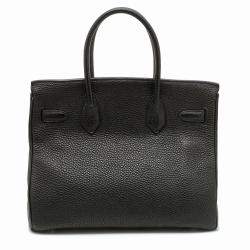 Hermes Black Togo Leather Palladium Finished Birkin 30 Bag