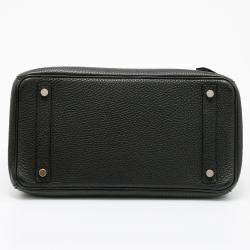 Hermes Black Togo Leather Palladium Finished Birkin 30 Bag
