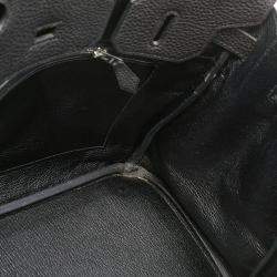 Hermes Black Togo Leather Palladium Finished Birkin 30 Bag